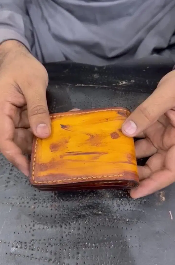 Vegetable Leather  Wallet —  Choclate leather product — leather product photo 3