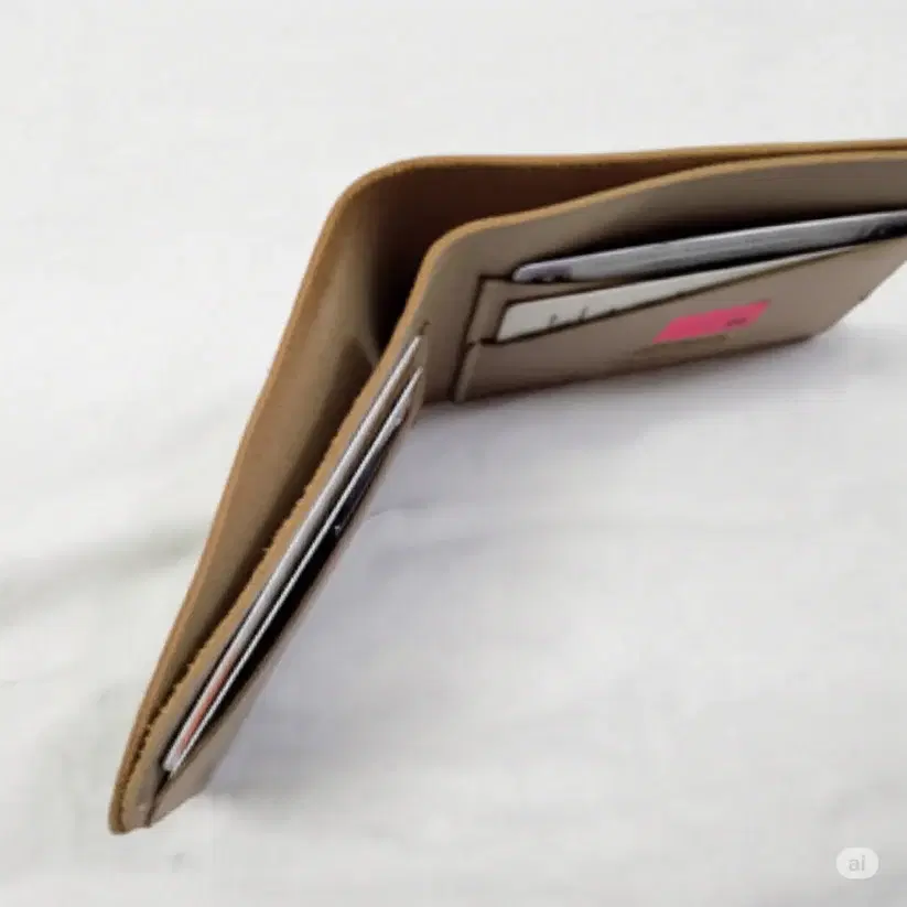 Bifold Leather Wallet —  Brown leather product — leather product photo 3