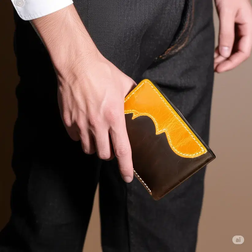 Stylish Wallet for Mens —  Black leather product — leather product photo 1