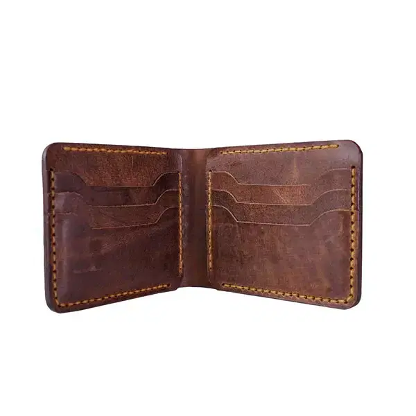 Laxioury Leather Wallet —  Brown leather product — leather product photo 3