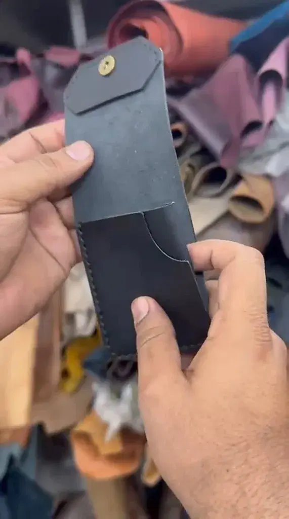 Matte Black Snap Flap Bifold — leather product photo 1 of 6