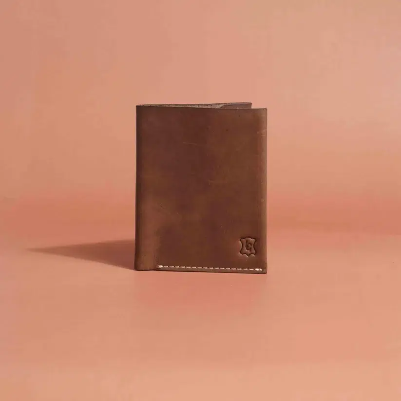 Vintage boook Wallet —  Brown leather product — leather product photo 1
