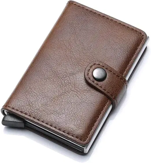Pop up leather wallet —  Brown leather product — leather product photo 3