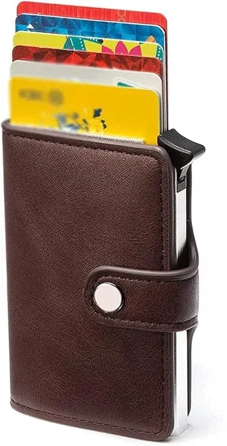 Pop up leather wallet —  Brown leather product — leather product photo 1