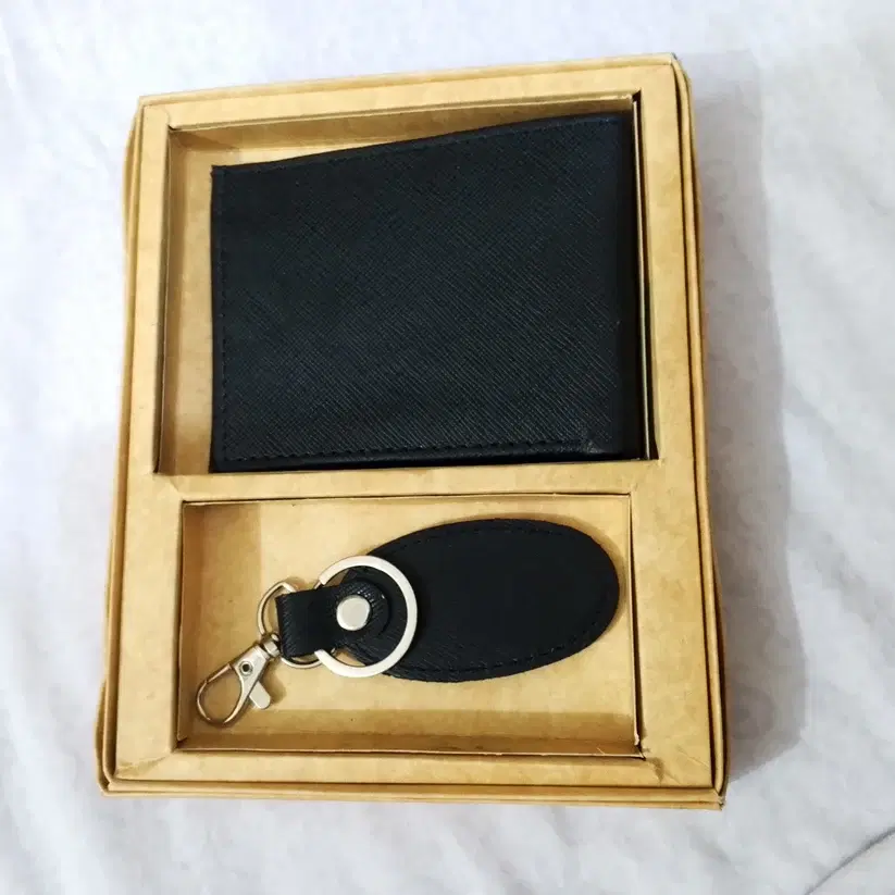 Gift Leather  Wallet & Key Chain —  Black leather product — leather product photo 2