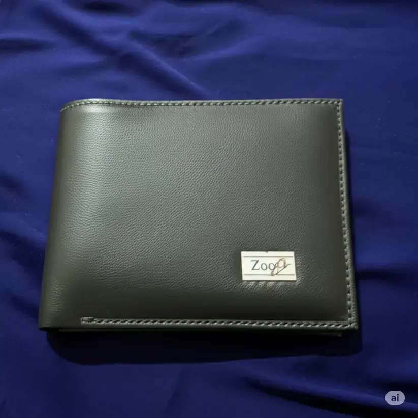 Coin Pocket Lether Wallet —  Navy Blue leather product — leather product photo 1