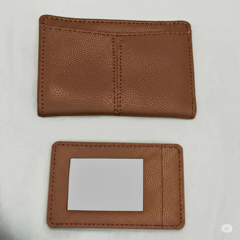 Zipper Leather Wallet —  Brown leather product — leather product photo 2