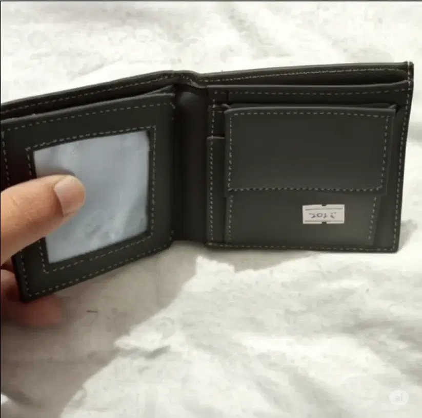 Coin Pocket Lether Wallet —  Navy Blue leather product — leather product photo 2